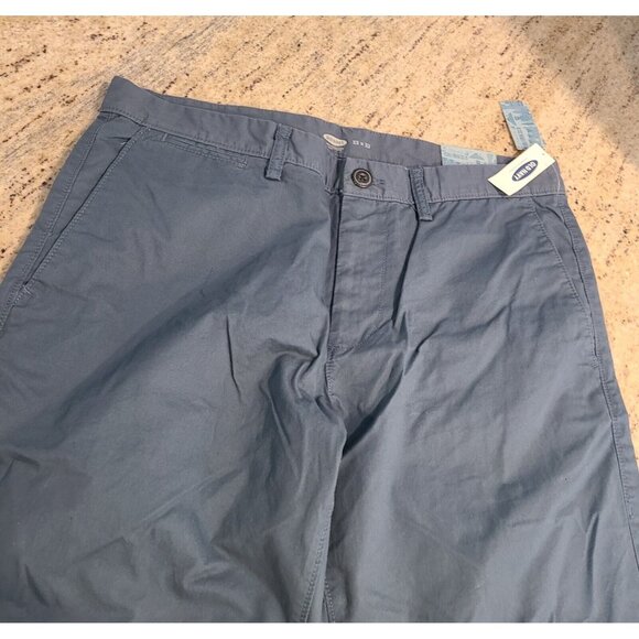 New! Old Navy Pants Men 33x32  Lightweight Khakis Preppy Bodies of Water Blue - Picture 6 of 13